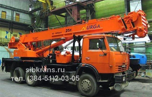 Фото автокрана Юргинца КС-55722-2 на базе КАМАЗ 65115 (6х4) Фотография автокрана КС-55722-2